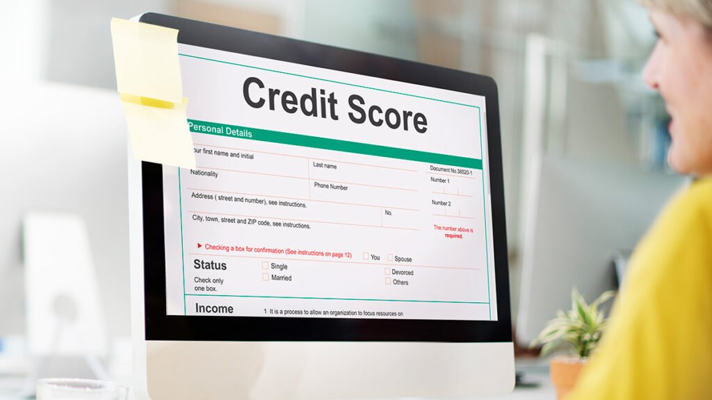 credit score financial banking economy concept